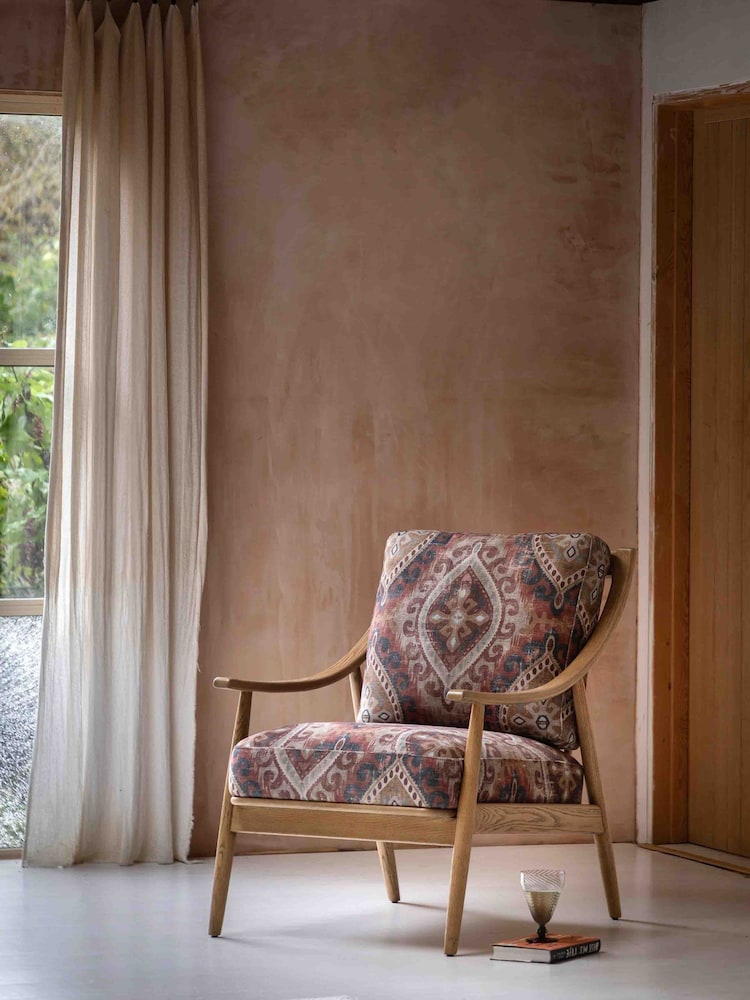 Gallery Home Natural Rivenrock Zari Jacquard Armchair - Image 1 of 6