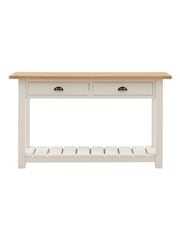 Gallery Home White Eisel 2 Drawer Console - Image 1 of 6