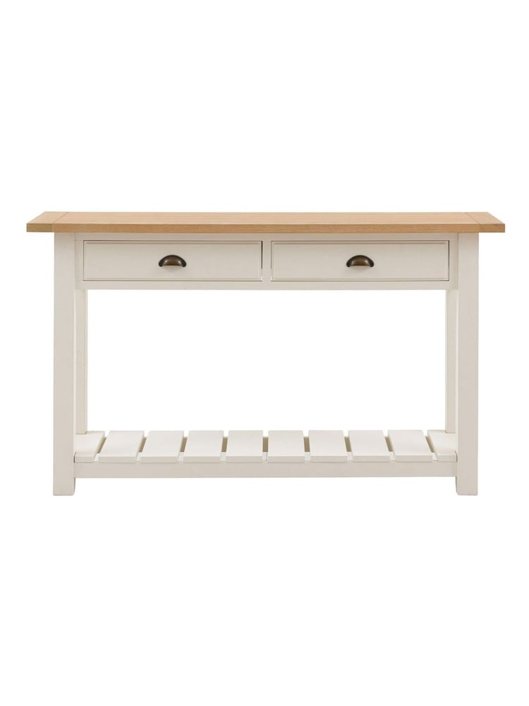 Gallery Home White Eisel 2 Drawer Console - Image 1 of 6