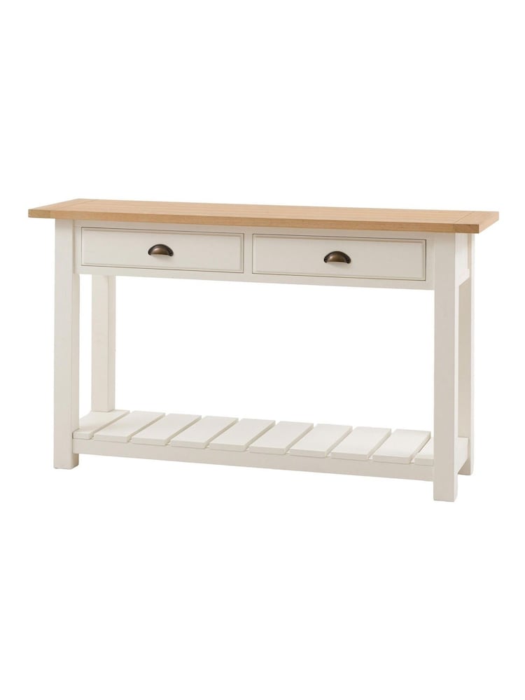 Gallery Home White Eisel 2 Drawer Console - Image 2 of 6
