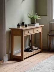 Gallery Home Natural Eisel 2 Drawer Console Table - Image 1 of 6