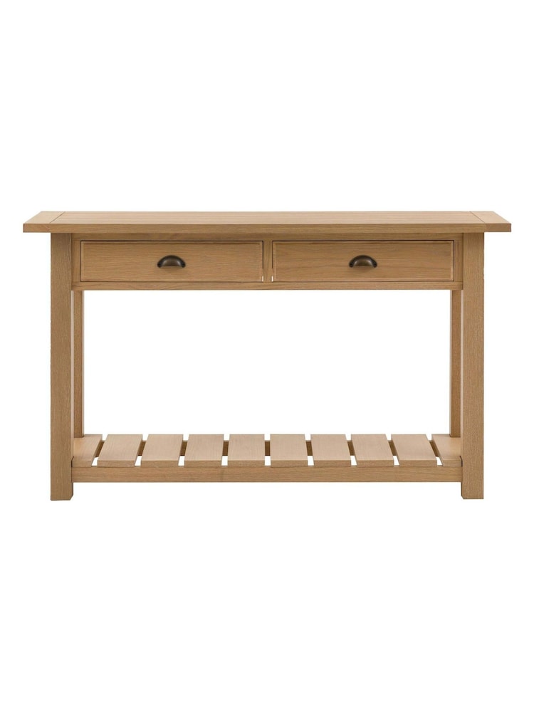 Gallery Home Natural Eisel 2 Drawer Console Table - Image 6 of 6