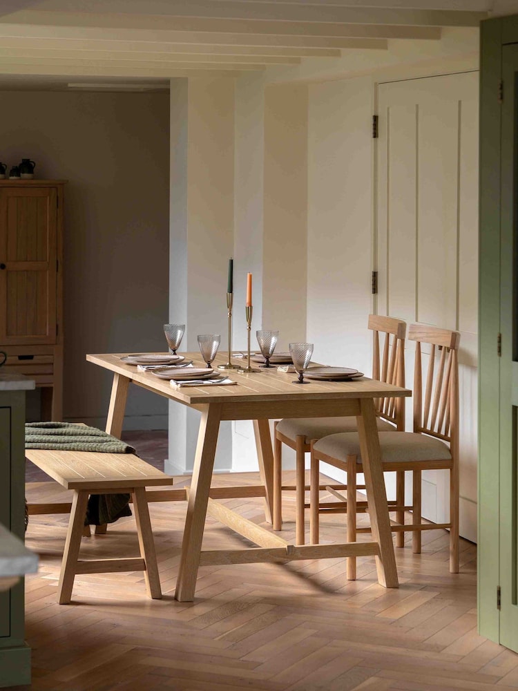 Gallery Home Natural Eisel Ext Trestle Dining Table - Image 1 of 6 Gallery Home Natural Eisel Ext Trestle Dining Table - Image 1 of 6