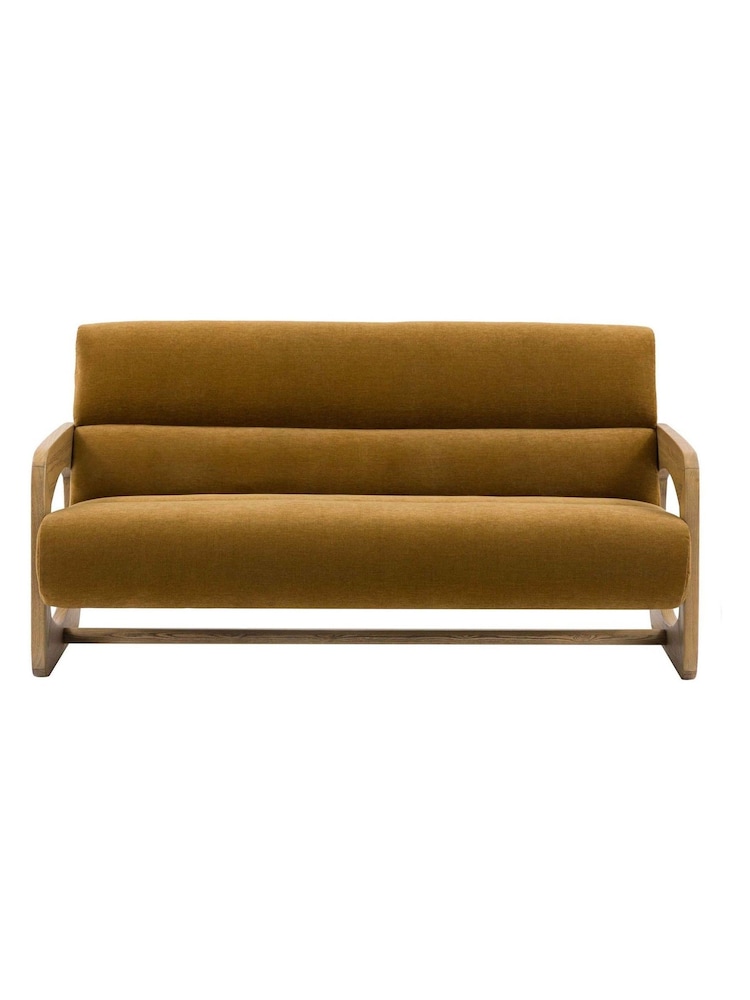 Gallery Home Natural Maverick Verona Golden 3 Seater Sofa - Image 1 of 5 Gallery Home Natural Maverick Verona Golden 3 Seater Sofa - Image 1 of 5