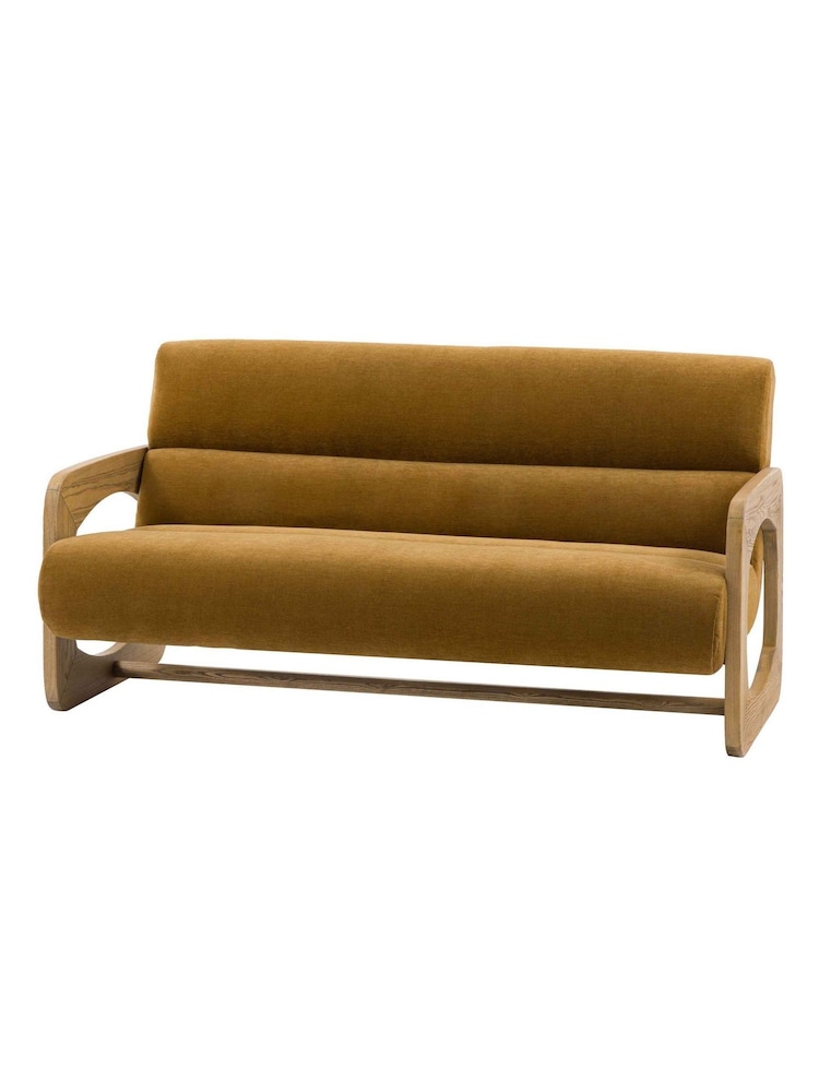 Gallery Home Natural Maverick Verona Golden 3 Seater Sofa - Image 2 of 5 Gallery Home Natural Maverick Verona Golden 3 Seater Sofa - Image 2 of 5