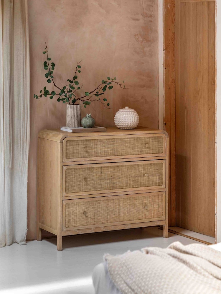 Gallery Home Natural Bordeaux 3 Drawer Chest - Image 1 of 6 Gallery Home Natural Bordeaux 3 Drawer Chest - Image 1 of 6