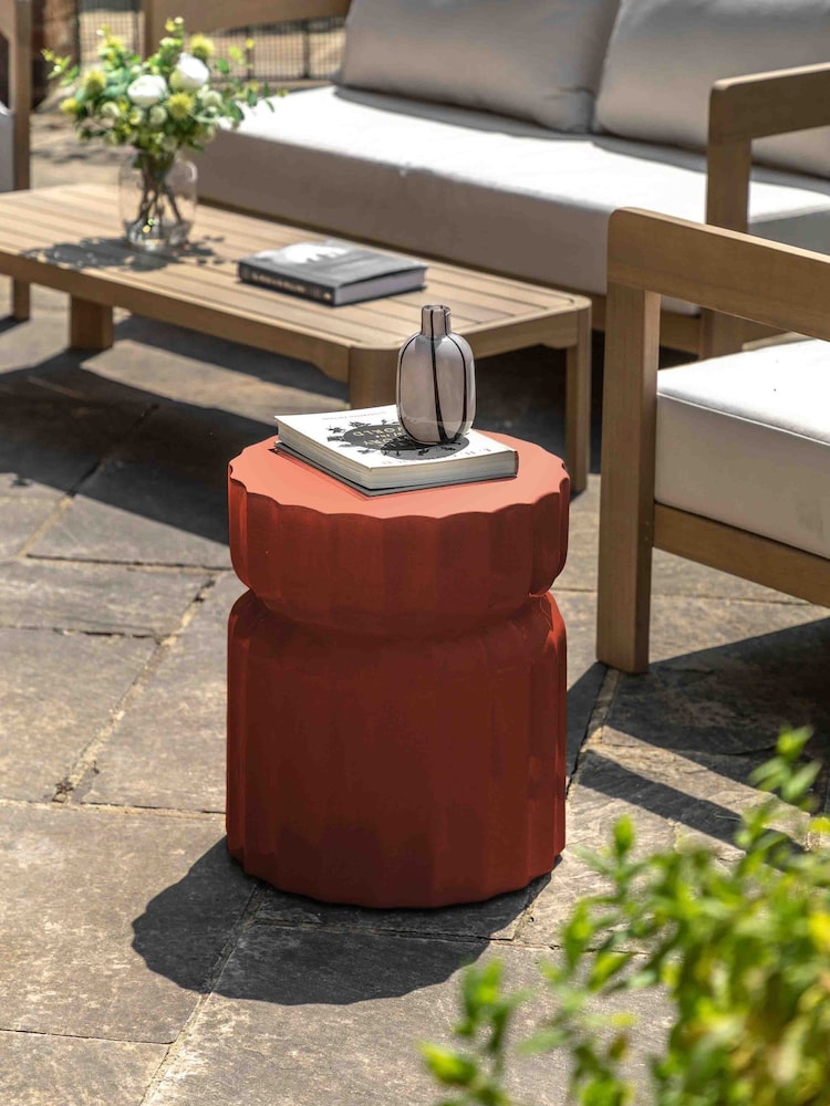 Gallery Home Rust Red Chiron Side Table - Image 1 of 4 Gallery Home Rust Red Chiron Side Table - Image 1 of 4