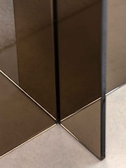 Gallery Home Charcoal Grey Phrixus Glass Side Table - Image 4 of 6