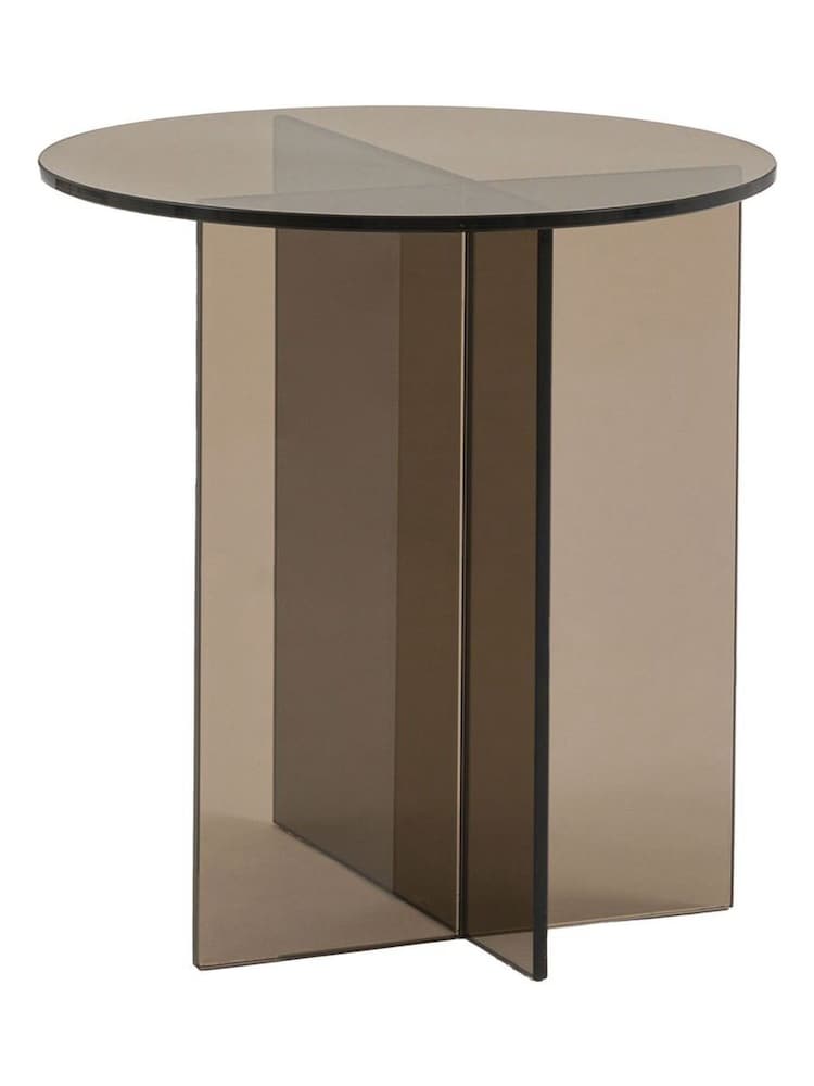 Gallery Home Charcoal Grey Phrixus Glass Side Table - Image 6 of 6 Gallery Home Charcoal Grey Phrixus Glass Side Table - Image 6 of 6