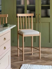 Gallery Home Set of 2 Natural Eisel Uph Bar Stool - Image 1 of 5