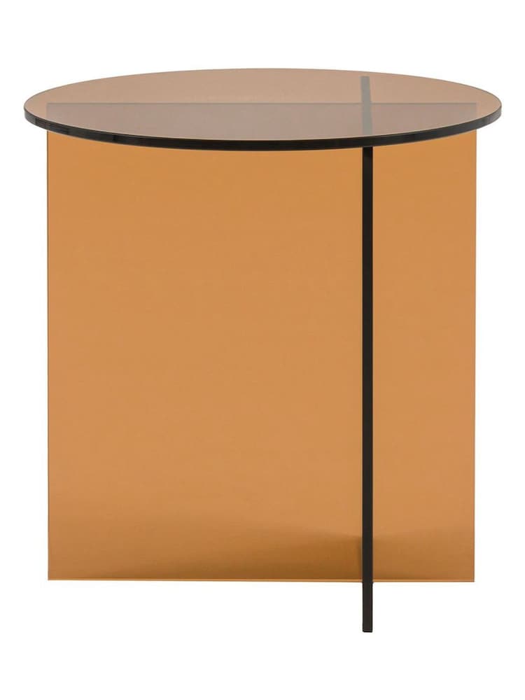 Gallery Home Bronze Brown Phrixus Glass Side Table - Image 5 of 5 Gallery Home Bronze Brown Phrixus Glass Side Table - Image 5 of 5
