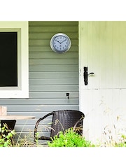 Widdop Silver Poppy Galvanised Colour Wall Clock - Image 2 of 8