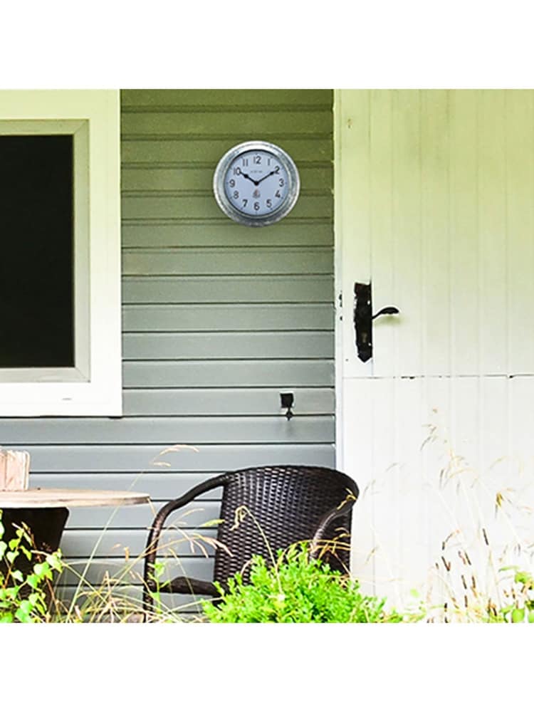 Widdop Silver Poppy Galvanised Colour Wall Clock - Image 2 of 8