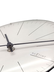 Widdop White Big Stripe Mini Dome Glass Table or Wall Clock - Image 4 of 5