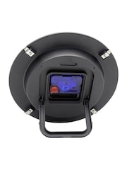 Widdop White Big Stripe Mini Dome Glass Table or Wall Clock - Image 5 of 5