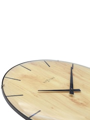 Widdop Brown Edge Wood Dome Glass Wall Clock - Image 4 of 5