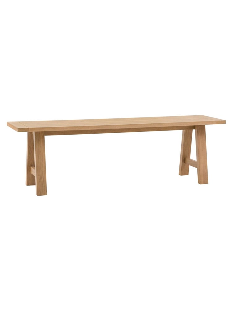 Gallery Home Natural Eisel Trestle Dining Bench - Image 5 of 5 Gallery Home Natural Eisel Trestle Dining Bench - Image 5 of 5