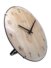 Widdop Brown Edge Wood Mini Table or Wall Clock - Image 4 of 6