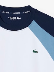 Lacoste Blue Colour Block Sports Sweatshirt - Image 3 of 4