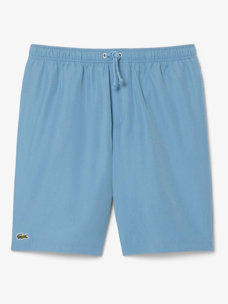 Lacoste Blue Lightweight Diamond Taffeta Tennis Shorts - Image 1 of 3 Lacoste Blue Lightweight Diamond Taffeta Tennis Shorts - Image 1 of 3