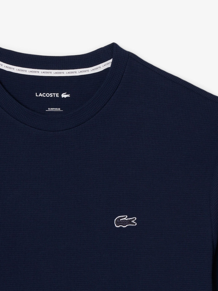 Lacoste Κοντομάνικο μπλουζάκι Πικέ από βαμβάκι Ρούχα για το σπίτι - Εικόνα 2 από 2