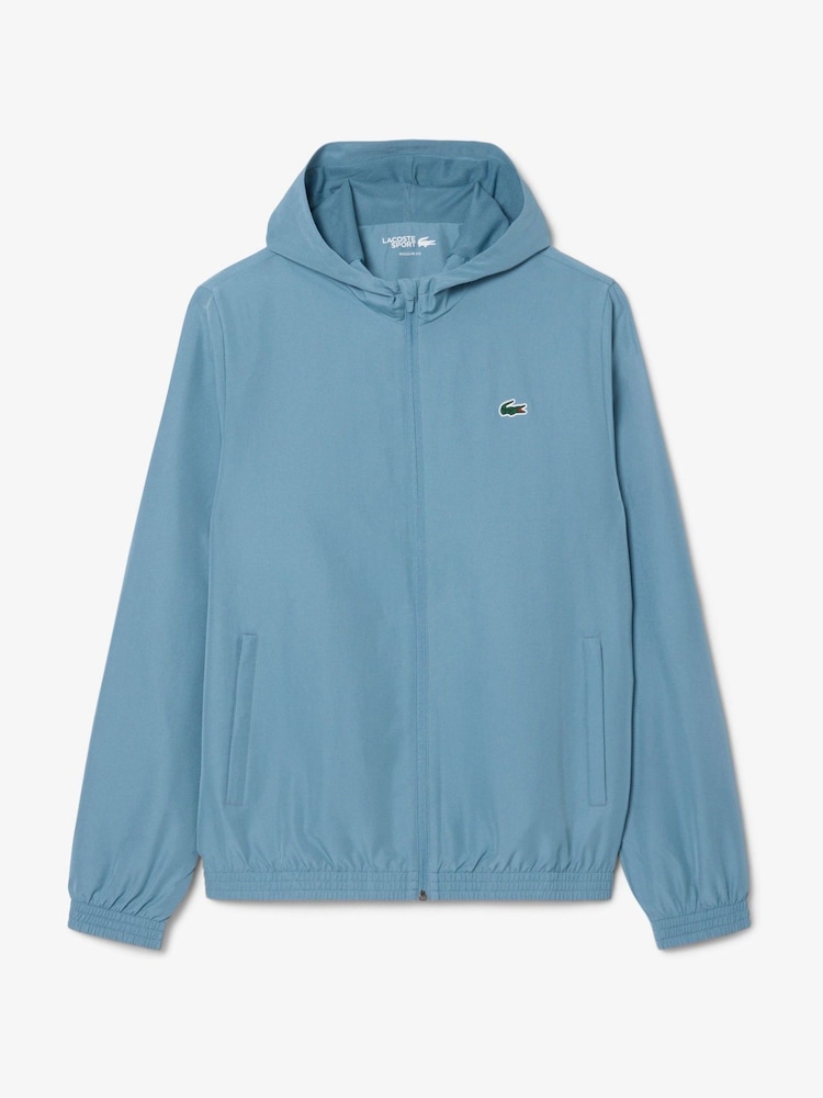 Lacoste Blue Water Repellent Hooded Sports Jacket - Image 1 of 4