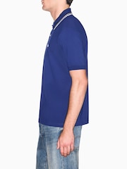 Armani Exchange Blue Regular-Fit Logo Polo Shirt - Image 3 of 5
