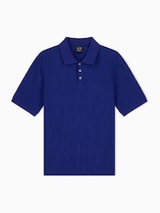 Armani Exchange Blue Regular-Fit Logo Polo Shirt - Image 6 of 8