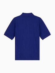 Armani Exchange Blue Regular-Fit Logo Polo Shirt - Image 7 of 8