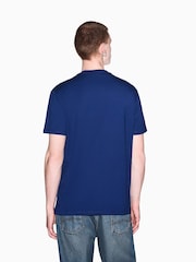 Armani Exchange Blue Regular-Fit Logo T-Shirt - Image 2 of 8