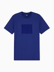 Armani Exchange Blue Regular-Fit Logo T-Shirt - Image 7 of 8