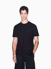 Armani Exchange Black Regular-Fit Logo T-Shirt - Image 1 of 8