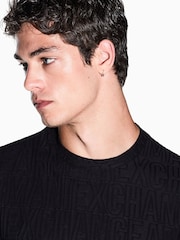 Armani Exchange Black Regular-Fit Logo T-Shirt - Image 3 of 8
