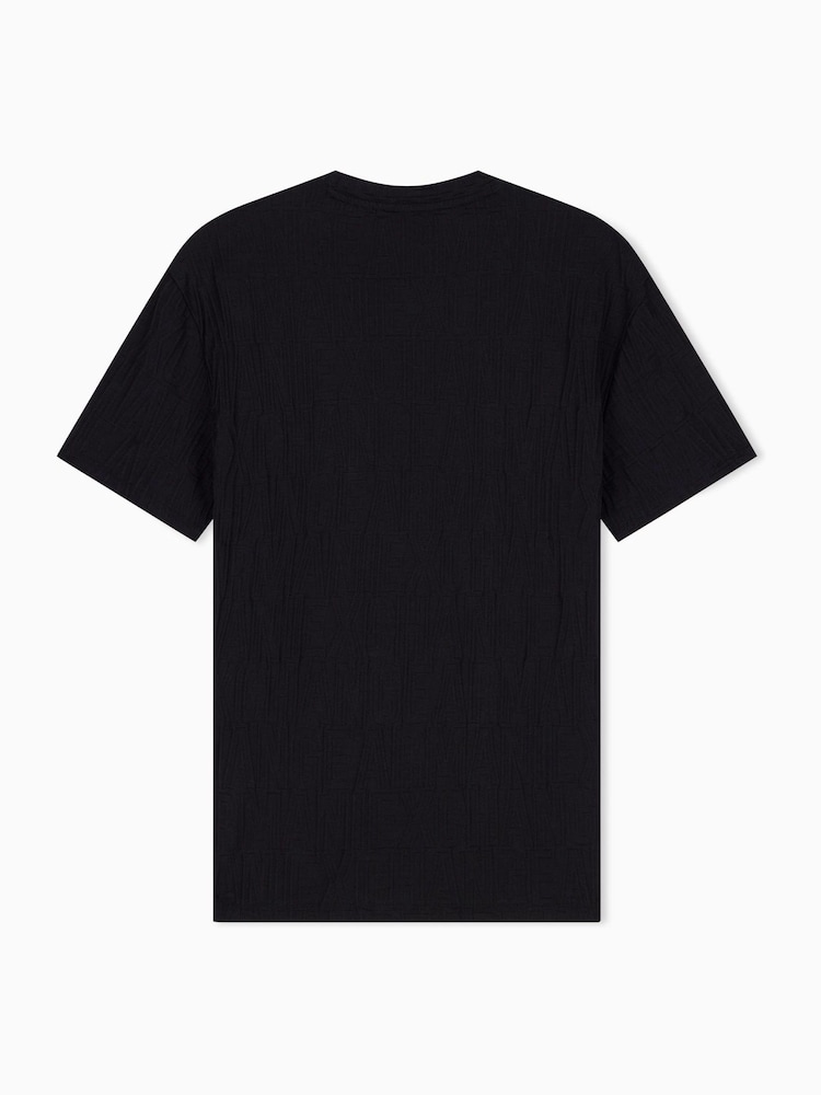 Armani Exchange Black Regular-Fit Logo T-Shirt - Image 8 of 8