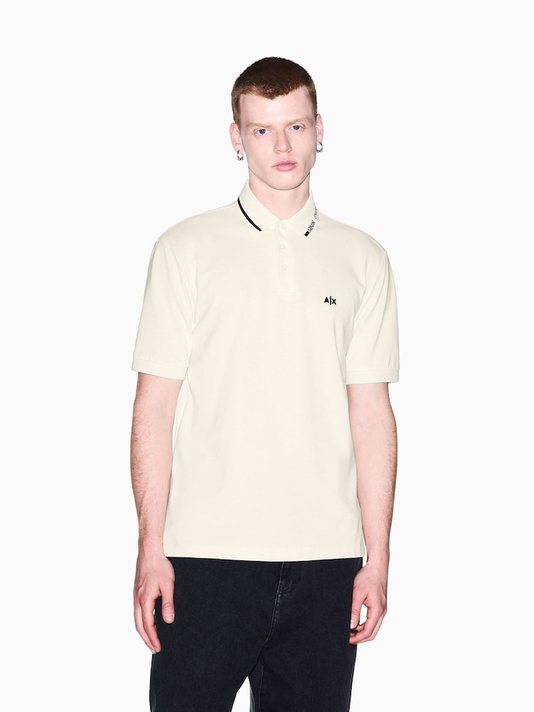 Polo con logo de corte regular de Armani Exchange - Imagen 1 de 8