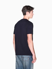 Armani Exchange Blue Regular-Fit Logo T-Shirt - Image 2 of 8