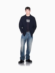 Armani Exchange Blue Regular-Fit Logo T-Shirt - Image 3 of 8