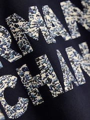 Armani Exchange Blue Regular-Fit Logo T-Shirt - Image 8 of 8