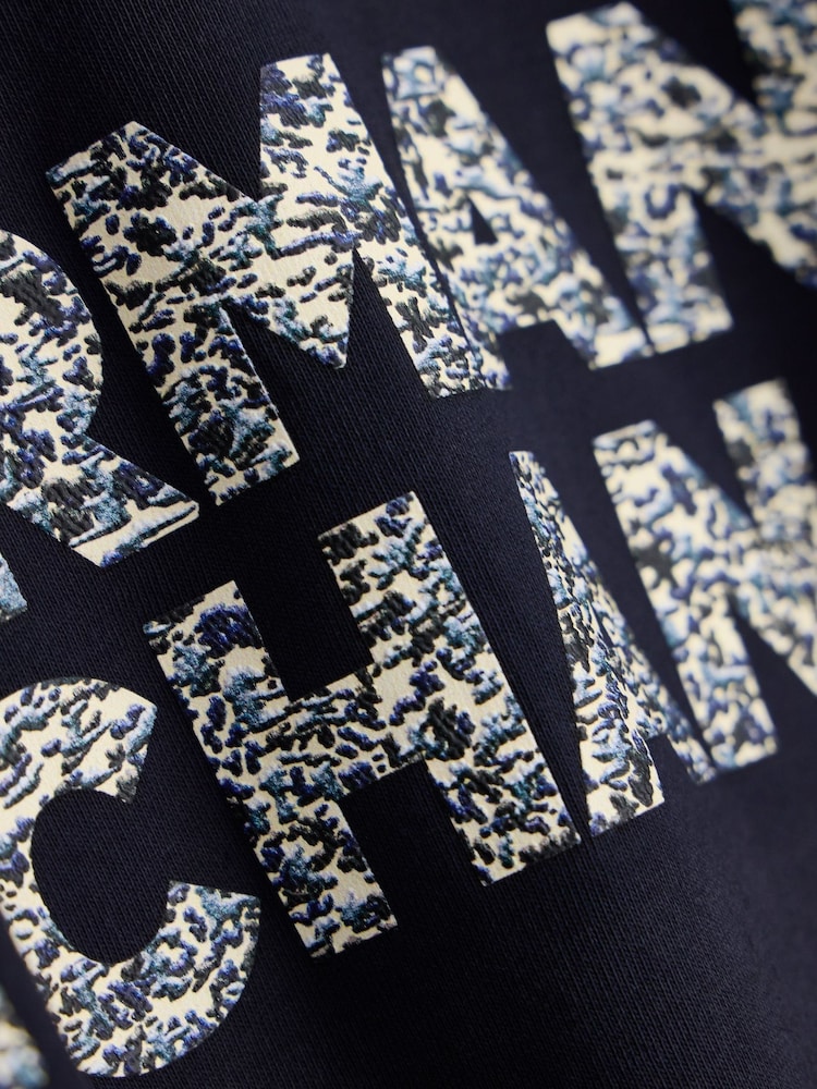 Armani Exchange Blue Regular-Fit Logo T-Shirt - Image 8 of 8 Armani Exchange Blue Regular-Fit Logo T-Shirt - Image 8 of 8