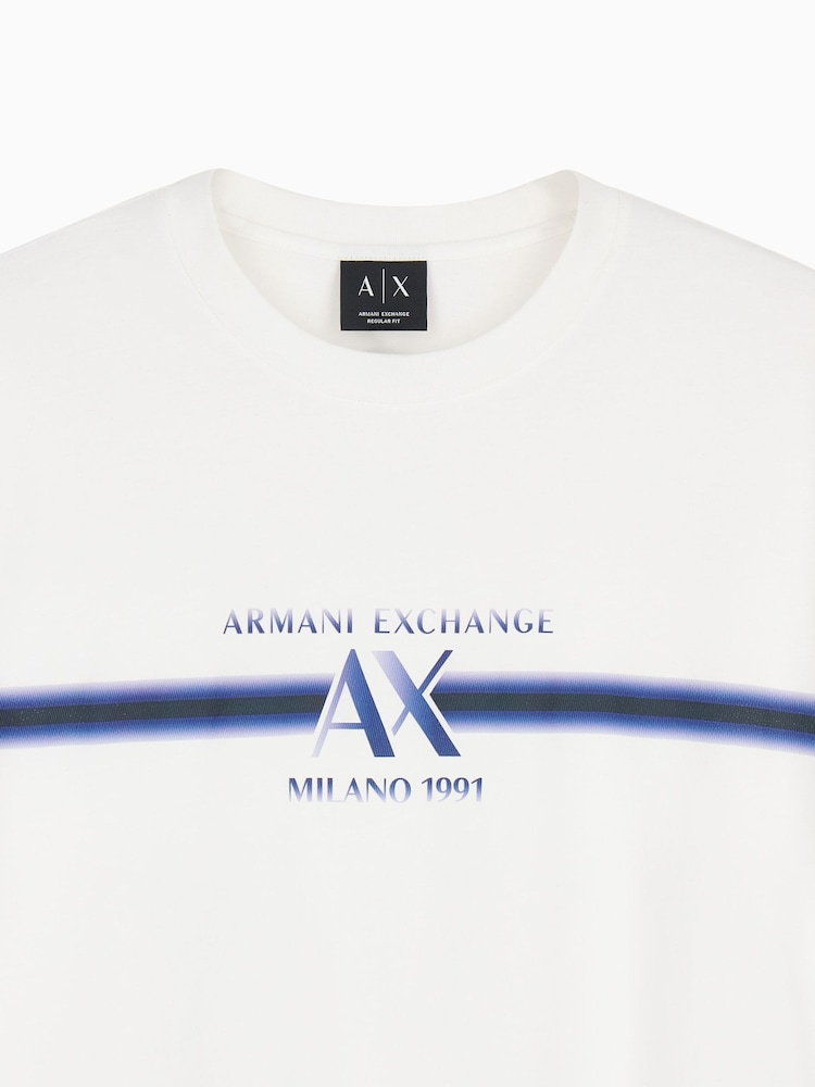 Armani Exchange White Regular-Fit Logo T-Shirt - Image 8 of 8 Armani Exchange White Regular-Fit Logo T-Shirt - Image 8 of 8