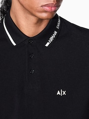 Armani Exchange Regular-Fit логотипті поло жейдесі - 7суретінің 3 суреті