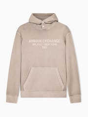 Armani Exchange Beige Regular-Fit Logo Hoody - Image 1 of 1