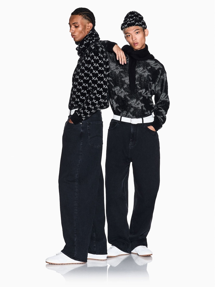 Armani Exchange Black Regular-Fit Jumper - Image 1 of 2 Armani Exchange Black Regular-Fit Jumper - Image 1 of 2