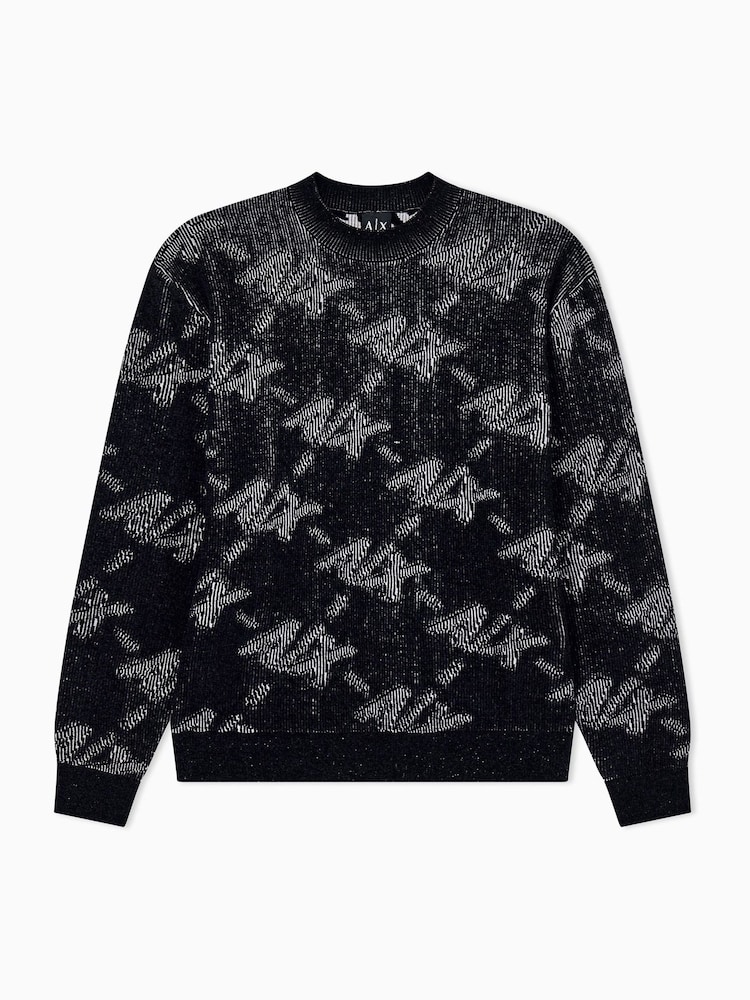 Armani Exchange Black Regular-Fit Jumper - Image 2 of 2 Armani Exchange Black Regular-Fit Jumper - Image 2 of 2