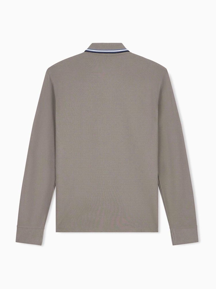 Armani Exchange Brown Regular-Fit Logo Polo Shirt - Image 2 of 2
