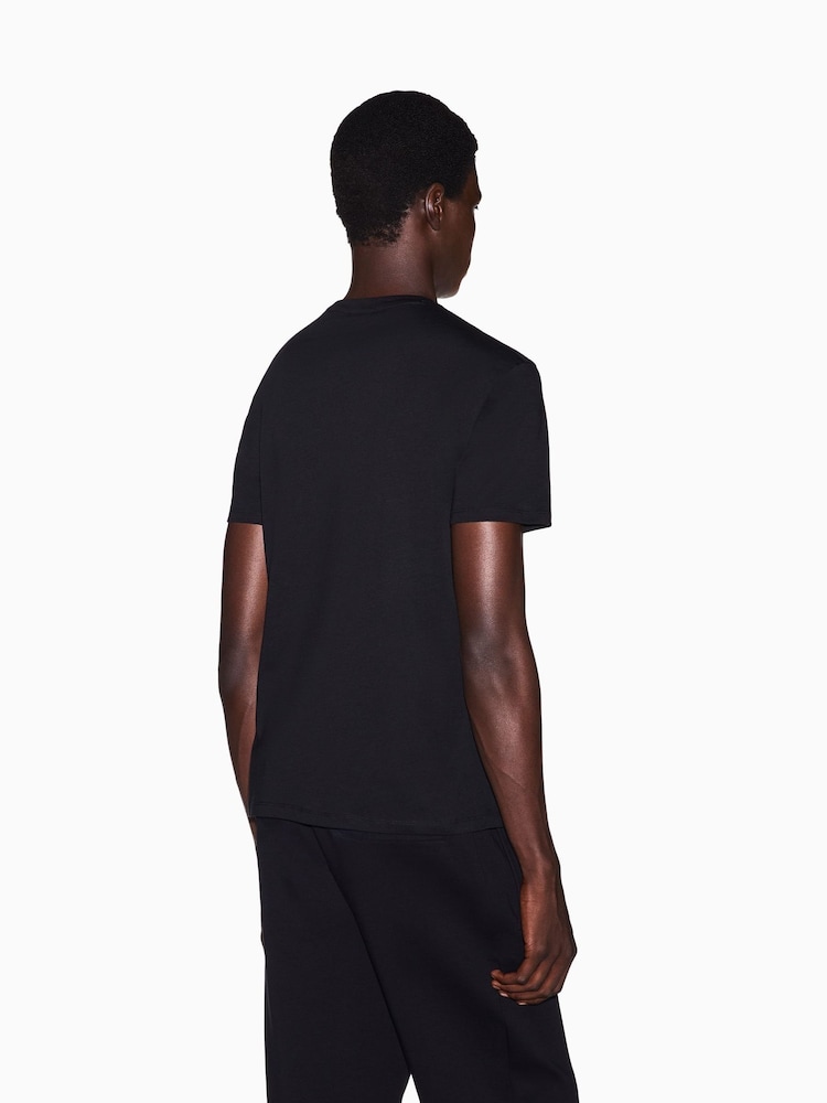 Armani Exchange Black Regular-Fit Logo T-Shirt - Image 2 of 7
