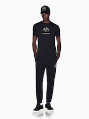 Armani Exchange Black Regular-Fit Logo T-Shirt - Image 4 of 7