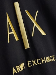 Armani Exchange Black Regular-Fit Logo T-Shirt - Image 6 of 7