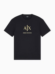 Armani Exchange Black Regular-Fit Logo T-Shirt - Image 7 of 7