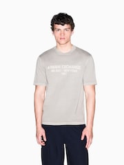 Krem boja - Majica sa logotipom Armani Exchange redovnog kroja - Slika 1 od 5